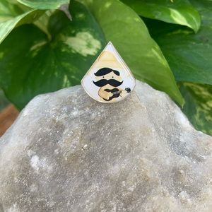 Mexican Mariachi NICKEL SILVER  RING Adjustable